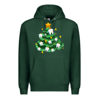 Sports Green Christmas tree with teeth Premium Hoodie - AdoDesignShop