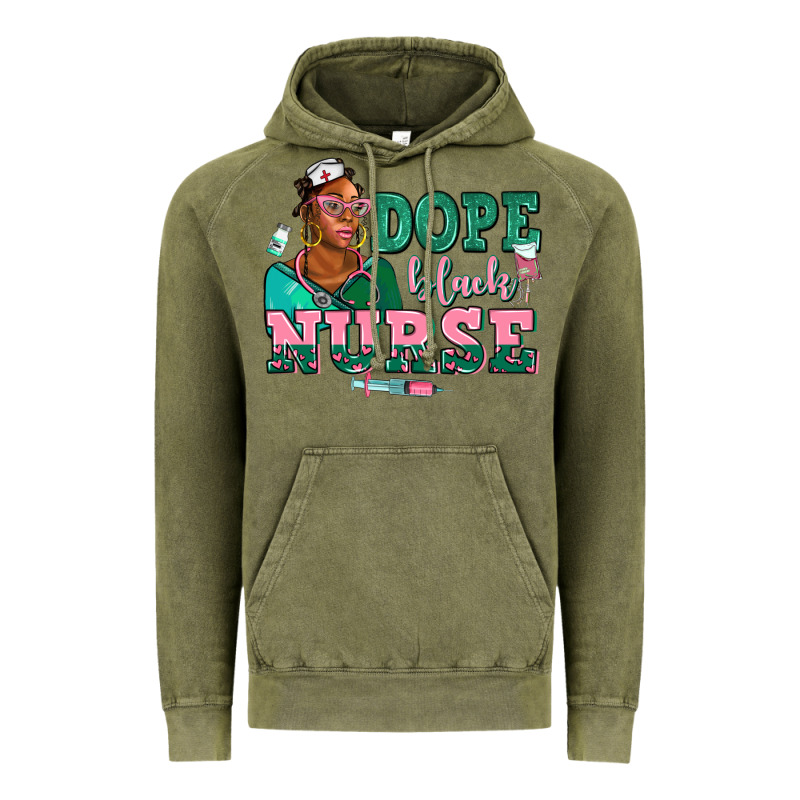 Afro  Nurse Dope Black Vintage Hoodie by AdoDesignShop | Teevron