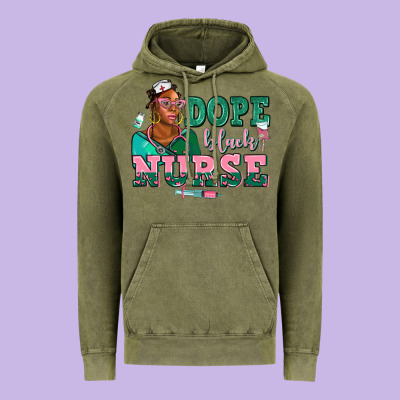 Afro  Nurse Dope Black Vintage Hoodie Designed By Adodesignshop