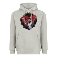 Moon Dust havanese dog with love glasses Heavyweight Hoodie - RanaPortraitStore