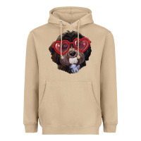 Mushroom havanese dog with love glasses Heavyweight Hoodie - RanaPortraitStore