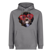 Havanese Dog With Love Glasses Heavyweight Hoodie | Teevron