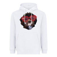 White havanese dog with love glasses Heavyweight Hoodie - RanaPortraitStore