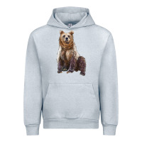 Heather Grey bear Urban Hoodie - Artiststas