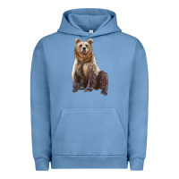 Pigment Pebble Blue bear Urban Hoodie - Artiststas