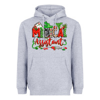 Heather Grey christmas medical assistant Heavyweight Hoodie - Zillion Design Studio