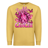 Antique Gold Tackle Cancer with Sunflower Premium Sweatshirt - texasbilliewilder