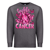 Charcoal Heather Tackle Cancer with Sunflower Premium Sweatshirt - texasbilliewilder