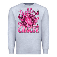 Heather Grey Tackle Cancer with Sunflower Premium Sweatshirt - texasbilliewilder