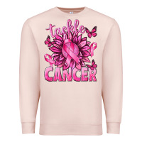 Pale Pink Tackle Cancer with Sunflower Premium Sweatshirt - texasbilliewilder