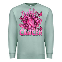 Seafoam Tackle Cancer with Sunflower Premium Sweatshirt - texasbilliewilder