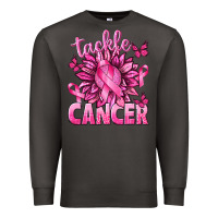 Smoke Tackle Cancer with Sunflower Premium Sweatshirt - texasbilliewilder