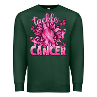 Sports Green Tackle Cancer with Sunflower Premium Sweatshirt - texasbilliewilder