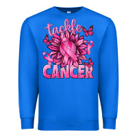 True Royal Tackle Cancer with Sunflower Premium Sweatshirt - texasbilliewilder