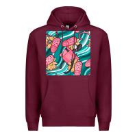 Burgundy nurse slippers seamless pattern Premium Hoodie - BundleAndBundleShop
