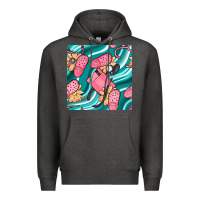 Charcoal Heather nurse slippers seamless pattern Premium Hoodie - BundleAndBundleShop