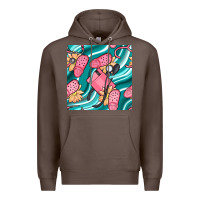Coffee nurse slippers seamless pattern Premium Hoodie - BundleAndBundleShop