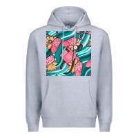 Heather Grey nurse slippers seamless pattern Premium Hoodie - BundleAndBundleShop