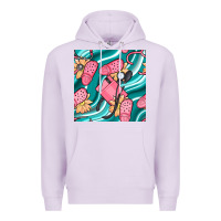 Lilac nurse slippers seamless pattern Premium Hoodie - BundleAndBundleShop