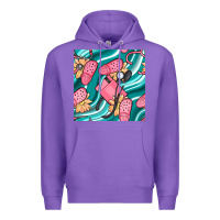Purple nurse slippers seamless pattern Premium Hoodie - BundleAndBundleShop