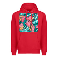 Red nurse slippers seamless pattern Premium Hoodie - BundleAndBundleShop