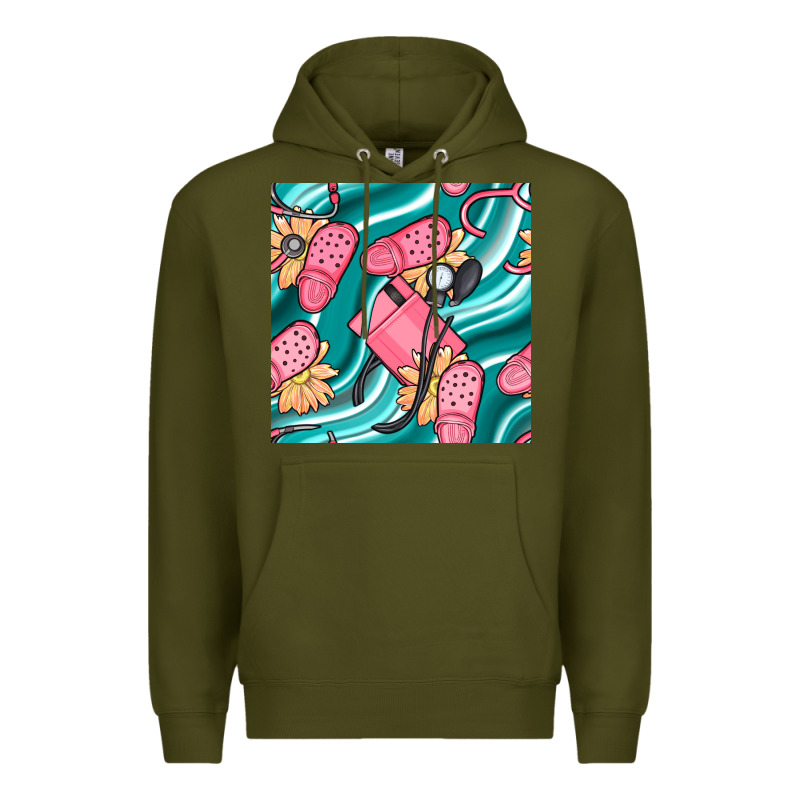 Nurse Slippers Seamless Pattern Premium Hoodie by BundleAndBundleShop | Teevron