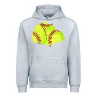 Heather Grey softball patch Urban Hoodie - AdoDesignShop