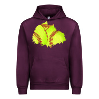Mauve Wine softball patch Urban Hoodie - AdoDesignShop