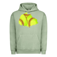 Pigment Oil Green softball patch Urban Hoodie - AdoDesignShop