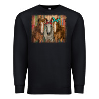 Black horses with bandanas Premium Sweatshirt - RanaPortraitStore