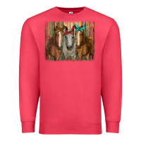 Cardinal horses with bandanas Premium Sweatshirt - RanaPortraitStore