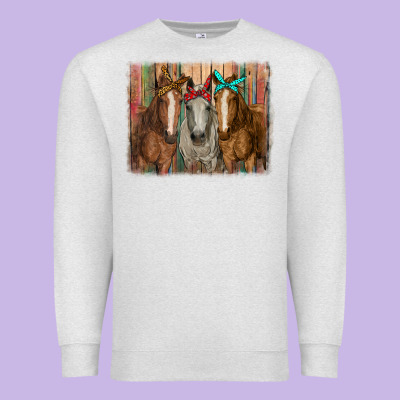 Horses With Bandanas Premium Sweatshirt Designed By Ranaportraitstore