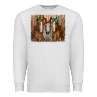 Oatmeal Heather horses with bandanas Premium Sweatshirt - RanaPortraitStore
