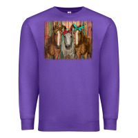 Purple horses with bandanas Premium Sweatshirt - RanaPortraitStore