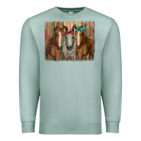 Seafoam horses with bandanas Premium Sweatshirt - RanaPortraitStore