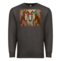 Smoke horses with bandanas Premium Sweatshirt - RanaPortraitStore