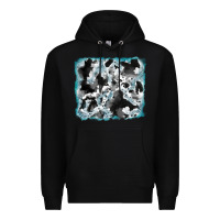Black cowhide glitter leather background Premium Hoodie - RanaPortraitStore
