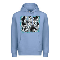 Colony Blue cowhide glitter leather background Premium Hoodie - RanaPortraitStore