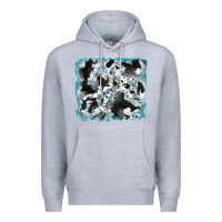 Heather Grey cowhide glitter leather background Premium Hoodie - RanaPortraitStore