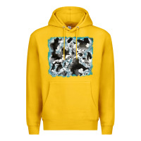Lemon cowhide glitter leather background Premium Hoodie - RanaPortraitStore