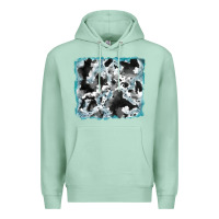 Seafoam cowhide glitter leather background Premium Hoodie - RanaPortraitStore