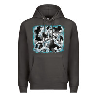 Smoke cowhide glitter leather background Premium Hoodie - RanaPortraitStore