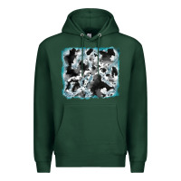 Sports Green cowhide glitter leather background Premium Hoodie - RanaPortraitStore