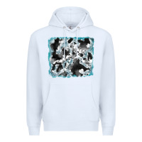 White cowhide glitter leather background Premium Hoodie - RanaPortraitStore