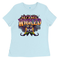Baby Blue lets get wıcked Ladies Tee - BarkalooDesign