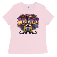 Bubblegum Pink lets get wıcked Ladies Tee - BarkalooDesign