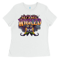 White lets get wıcked Ladies Tee - BarkalooDesign
