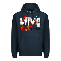 Navy Christmas love  dentist Premium Hoodie - AdoDesignShop
