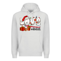 Dove Grey Christmas love  dentist Premium Hoodie - AdoDesignShop
