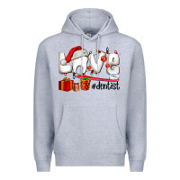 Heather Grey Christmas love  dentist Premium Hoodie - AdoDesignShop